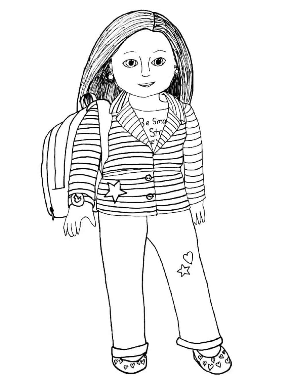 Printable American Girl Download Coloring Page