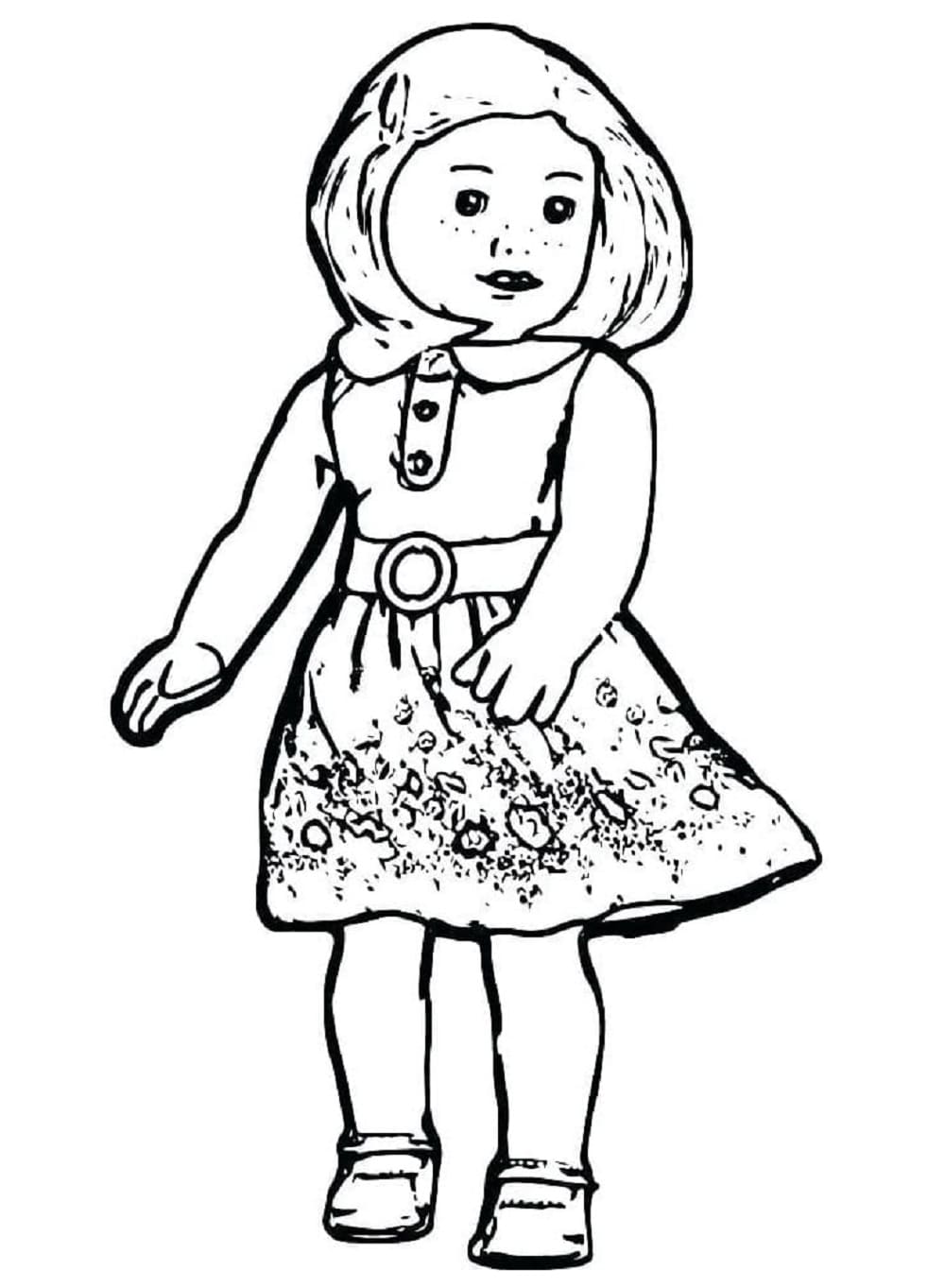 Printable American Girl Image Coloring Page