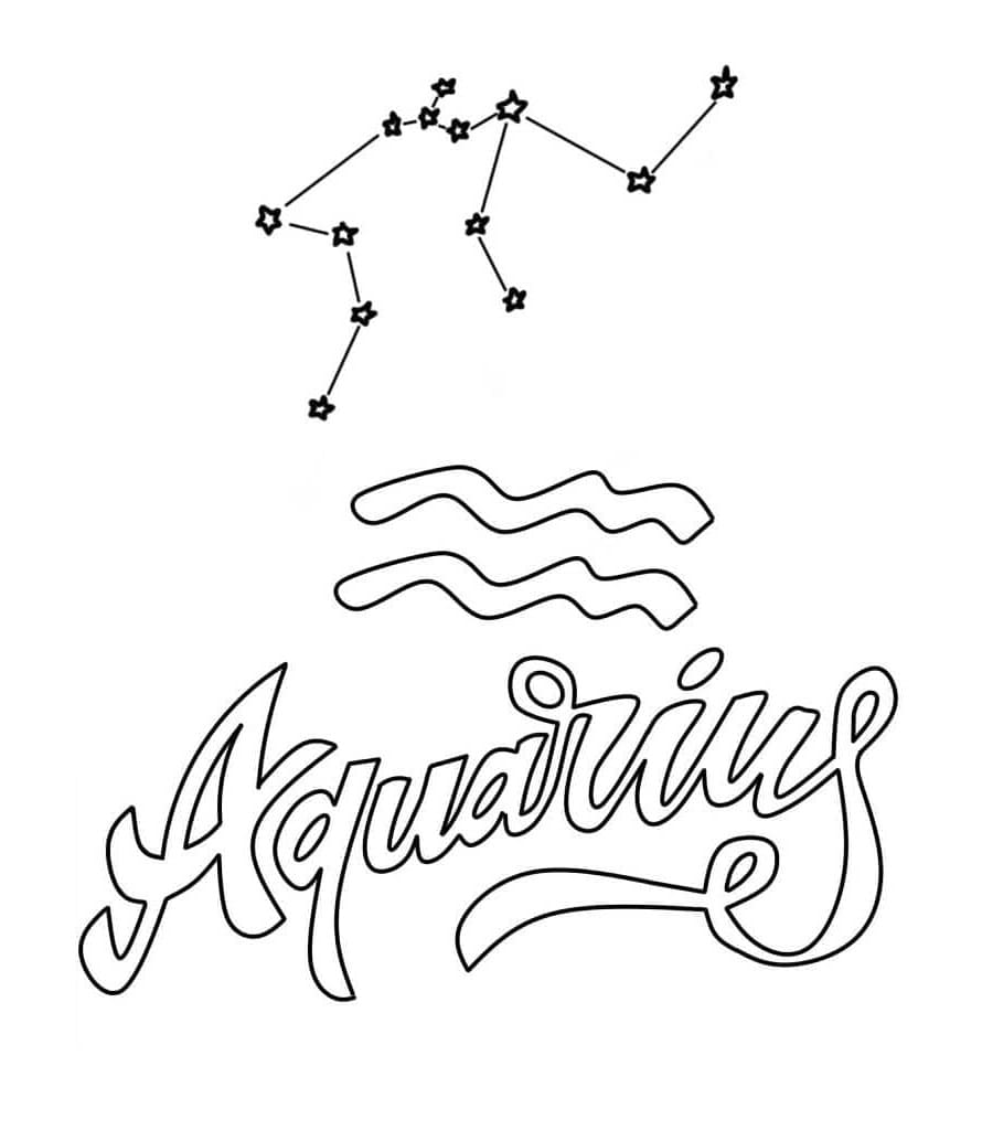 Printable Aquarius Image Coloring Page