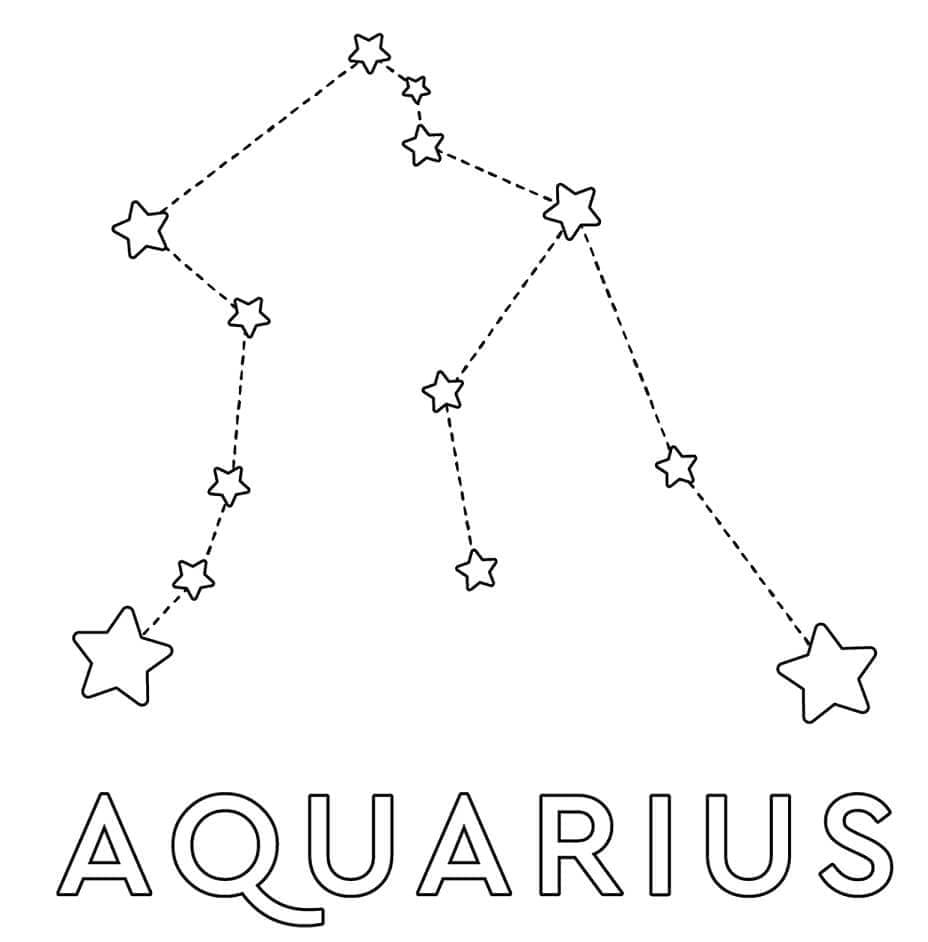 Printable Aquarius Picture Coloring Page