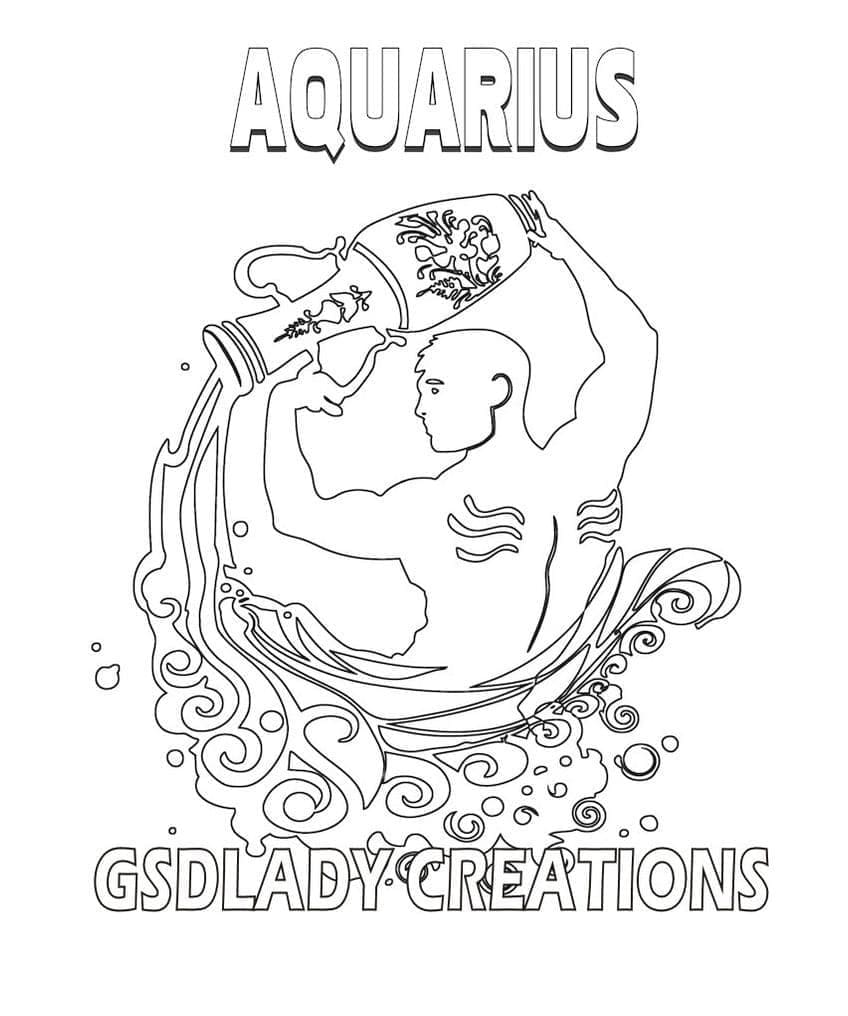 Printable Aquarius Sheet Download Free Coloring Page