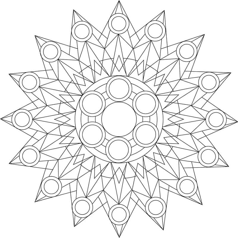 Printable Awesome Kaleidoscope Coloring Page