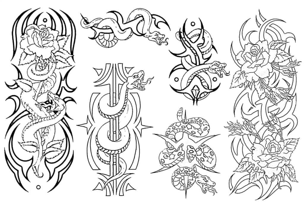 Printable Awesome Tattoo Coloring Page