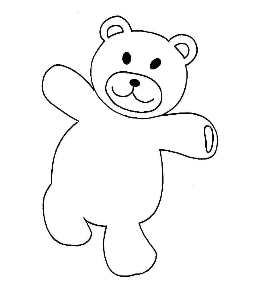 Printable Awesome Teddy Bear Coloring Page