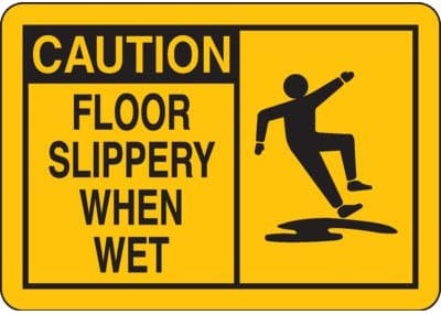 Printable Basic Slippery When Wet Sign