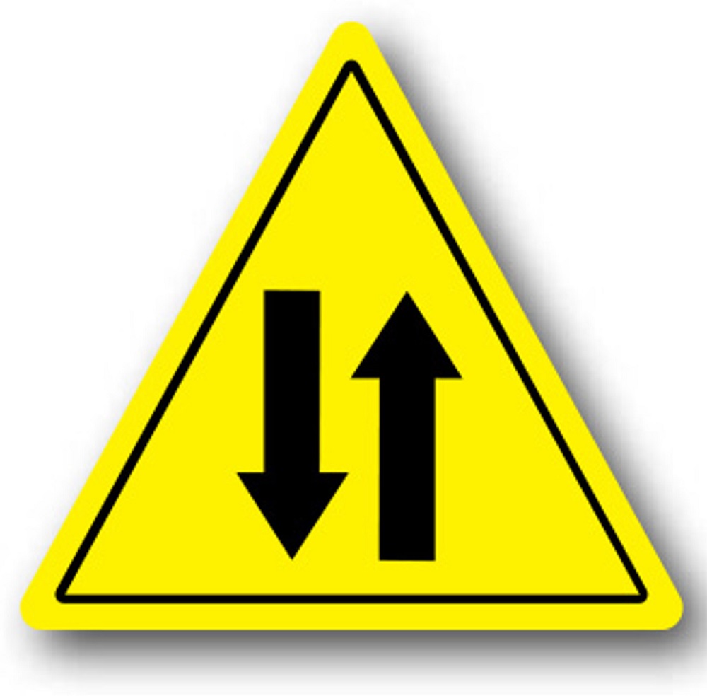 Printable Basic Two Way Traffic Sign