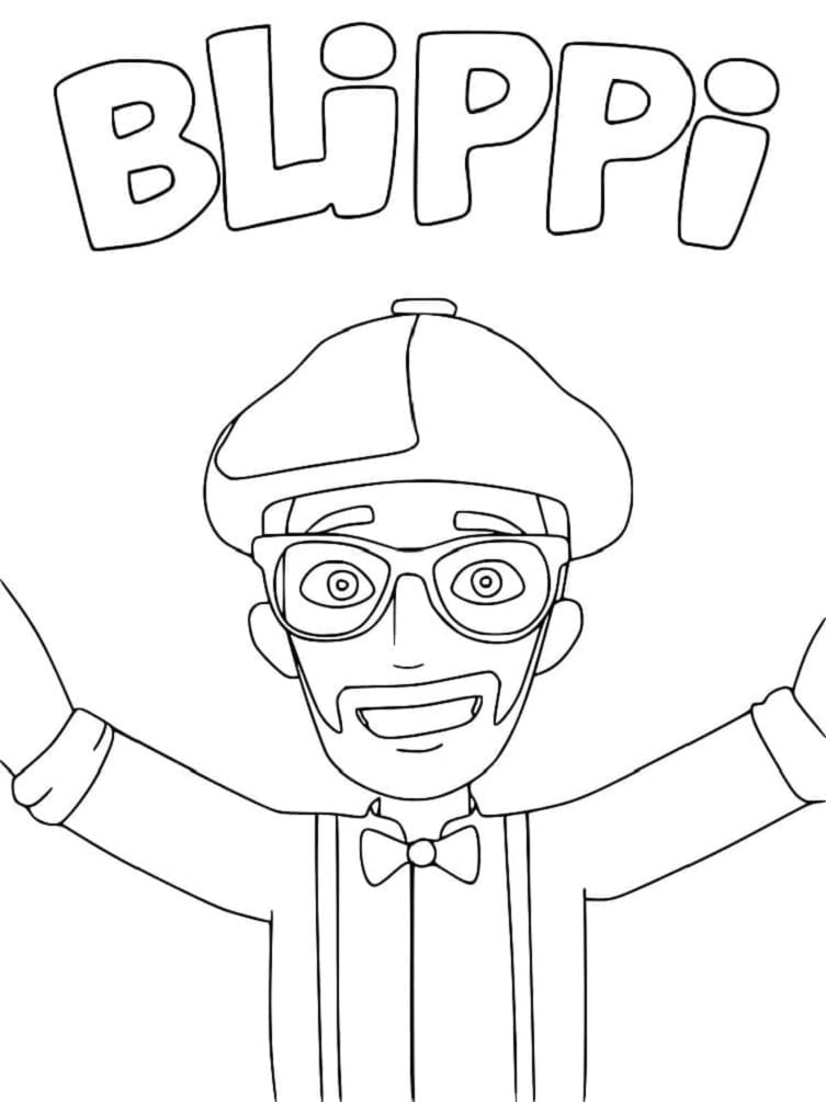 Printable Blippi Coloring Page