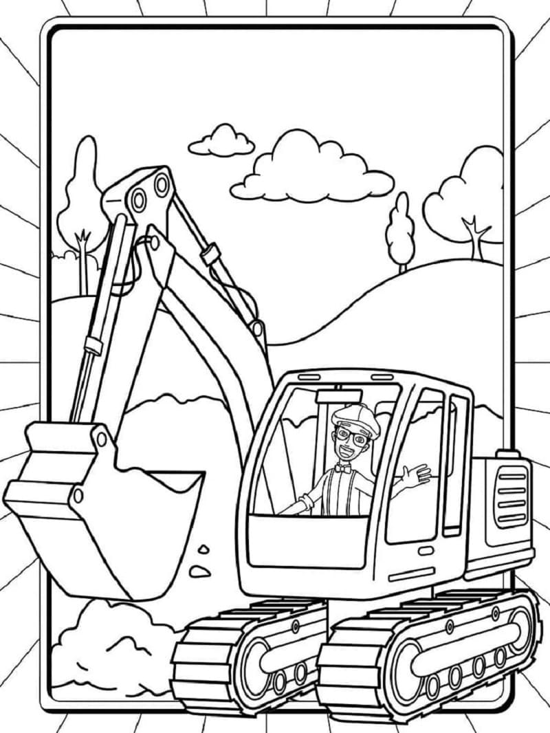 Printable Blippi Free Coloring Page