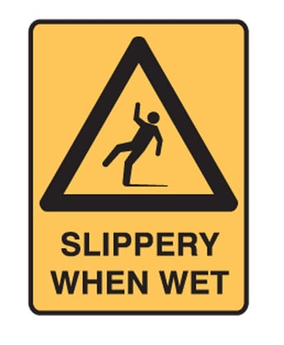 Printable Caution Slippery When Wet Sign