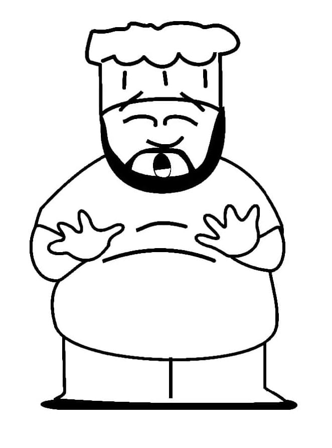 Printable Chef in South Park Coloring Page
