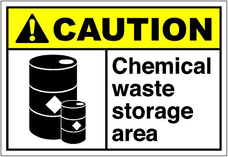 Printable Chemical Waste Storage Area Caution Sign