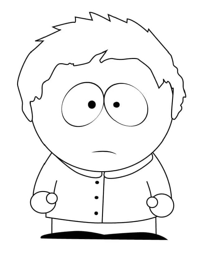 Printable Clyde Donovan from South Park Coloring Page