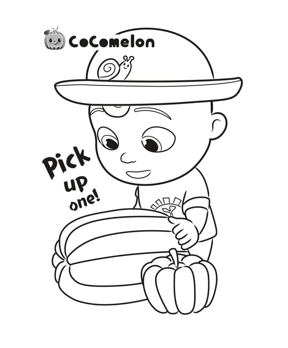 Printable Cocomelon JJ Coloring Page