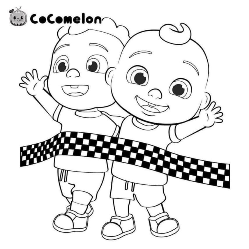 Printable Cody and JJ Cocomelon Coloring Page