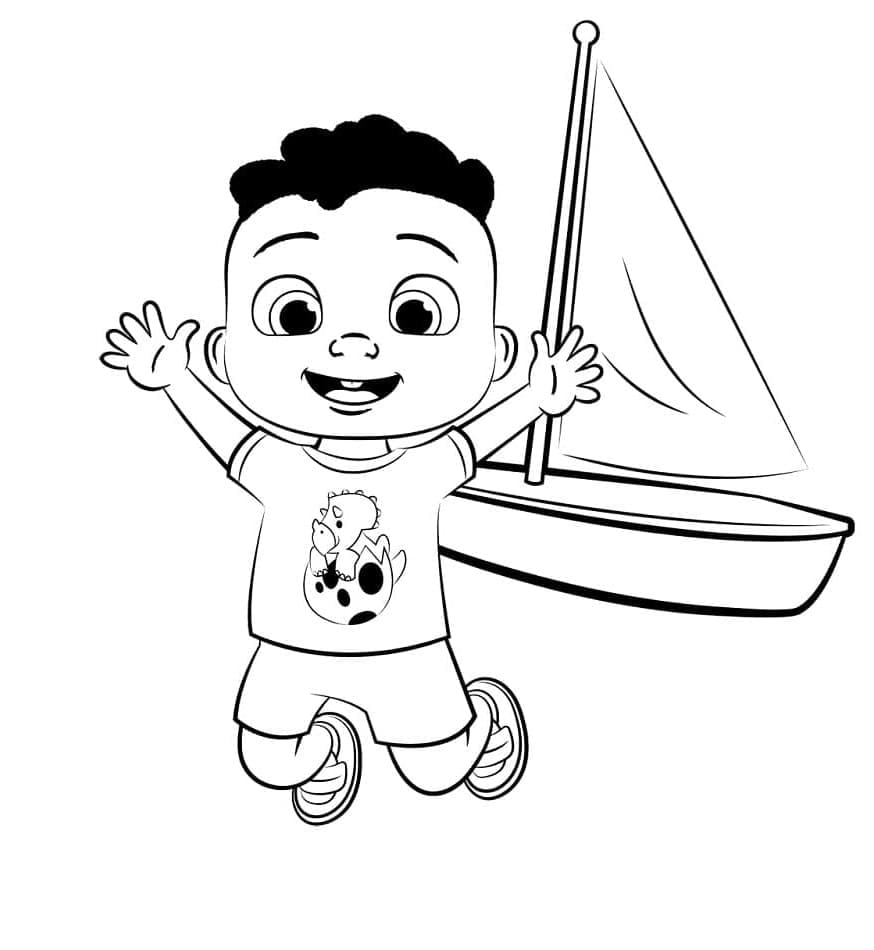 Printable Cody from Cocomelon Coloring Page