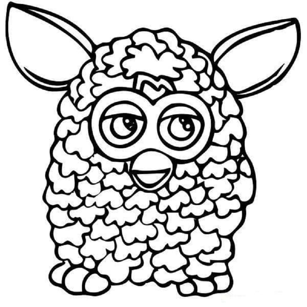 Printable Cute Furby Coloring Page