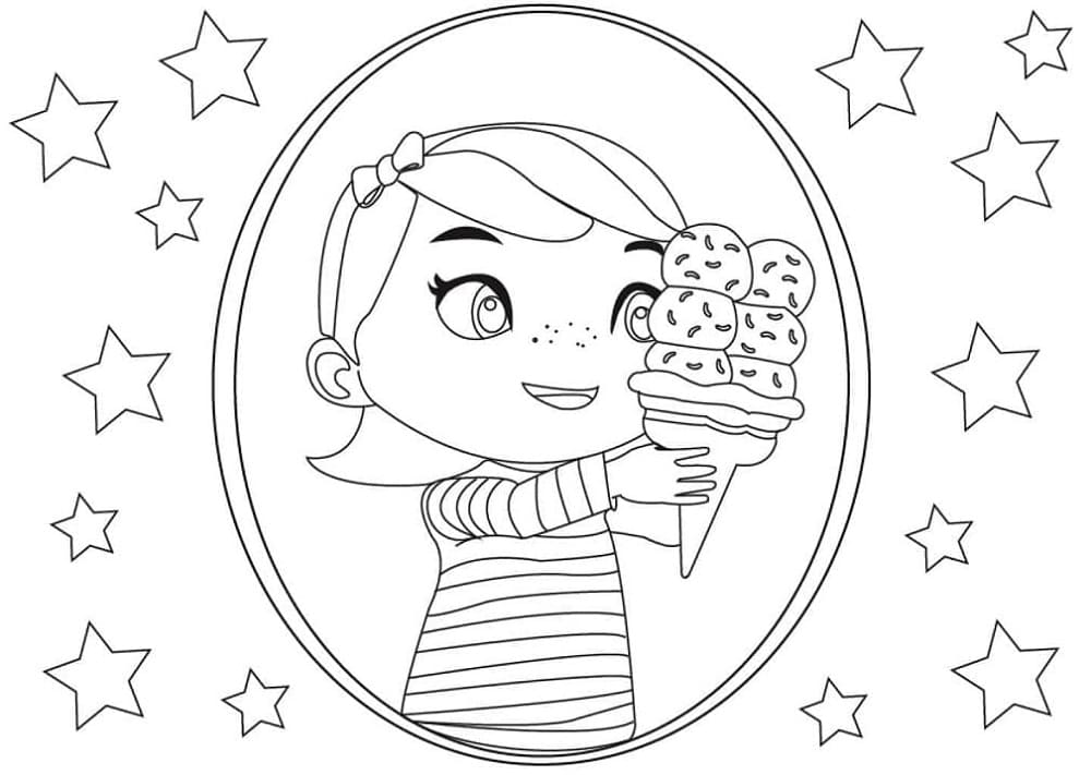 Printable Cute Mia Little Baby Bum Coloring Page