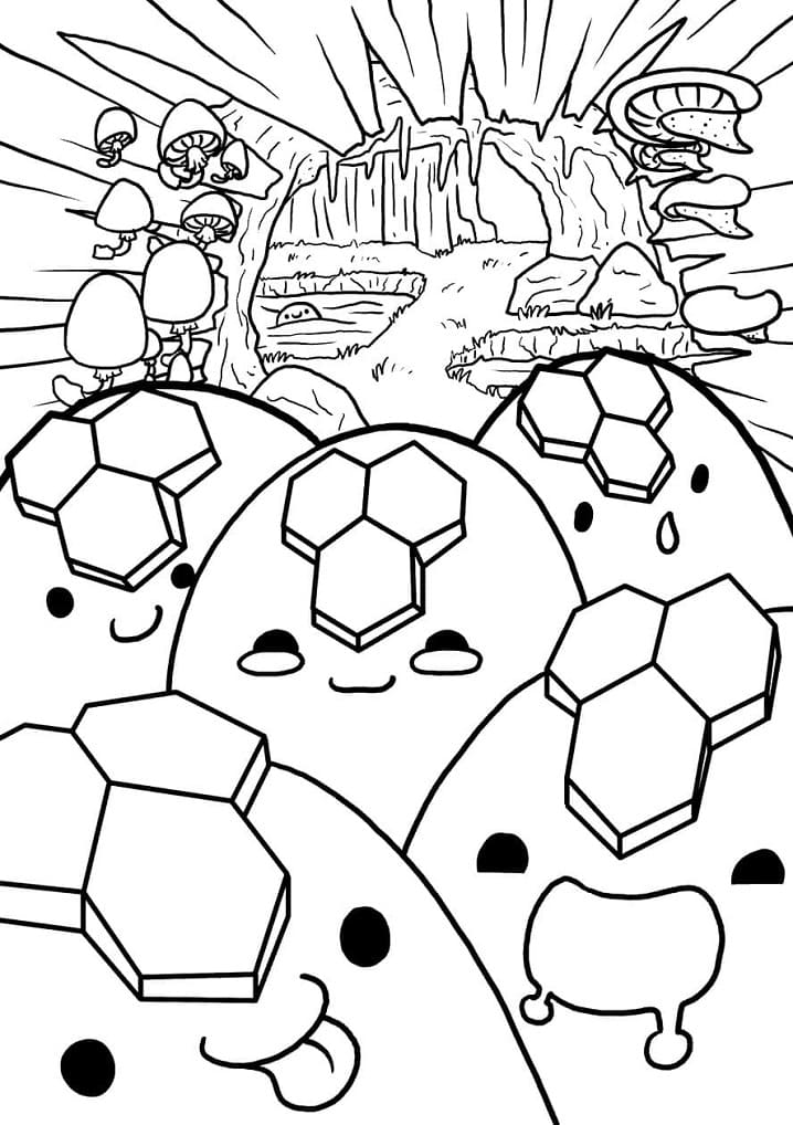 Printable Cute Slime Rancher Coloring Page