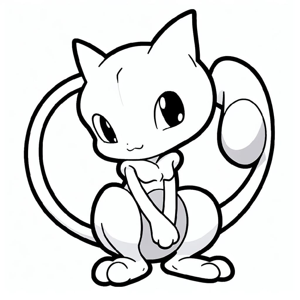 Printable Download Mewtwo Coloring Page