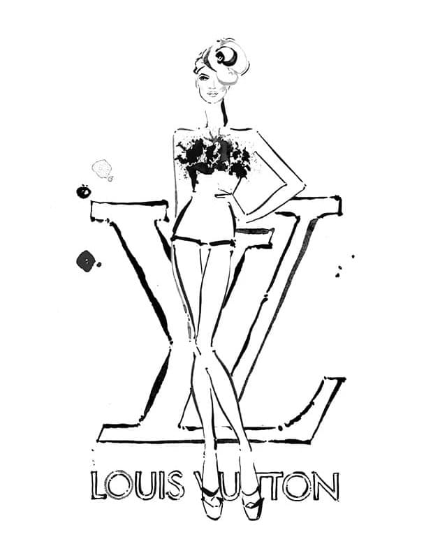 Printable Drawing of Louis Vuitton Coloring Page