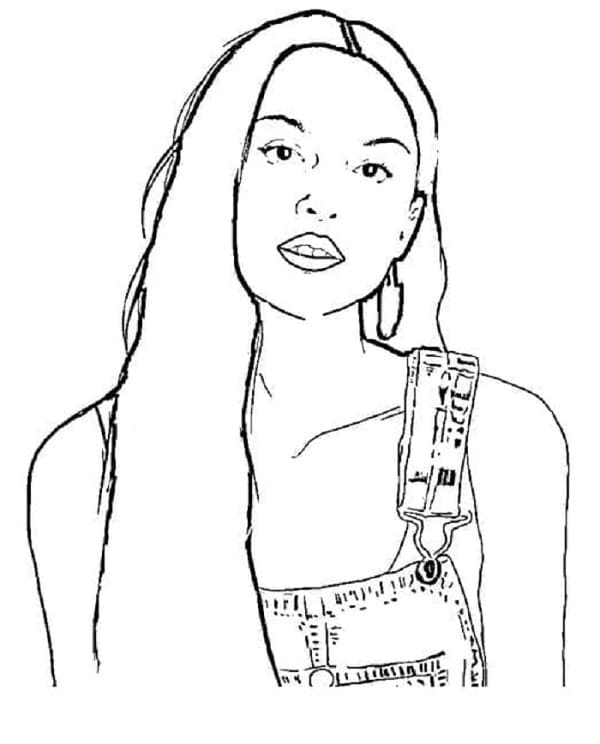 Printable Drawing of Olivia Rodrigo Coloring Page