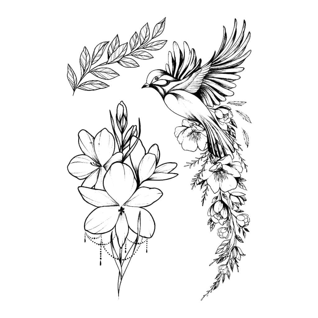 Printable Drawing of Tattoos Coloring Page