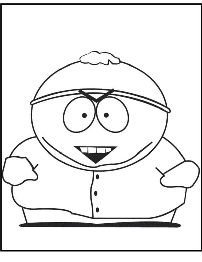Printable Eric Cartman Coloring Page