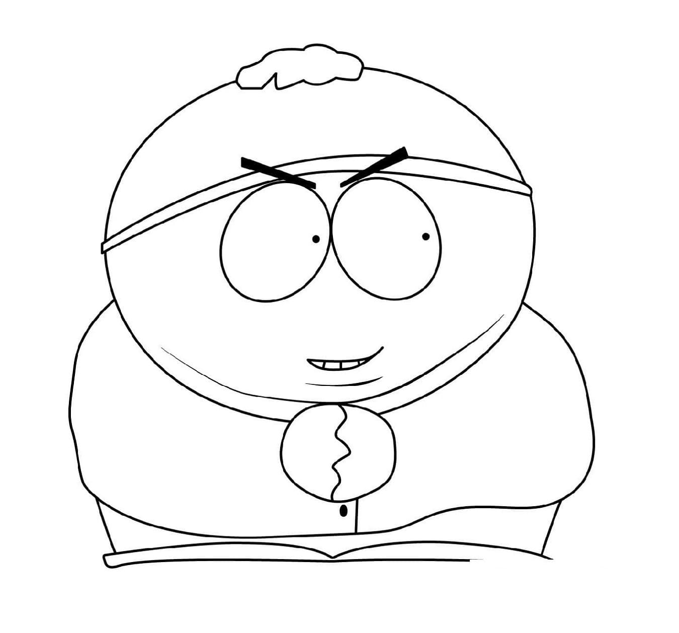 Printable Eric Cartman in South Park Coloring Page