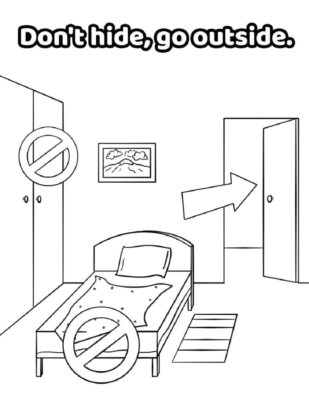 Printable Fire Safety For Kids Coloring Page