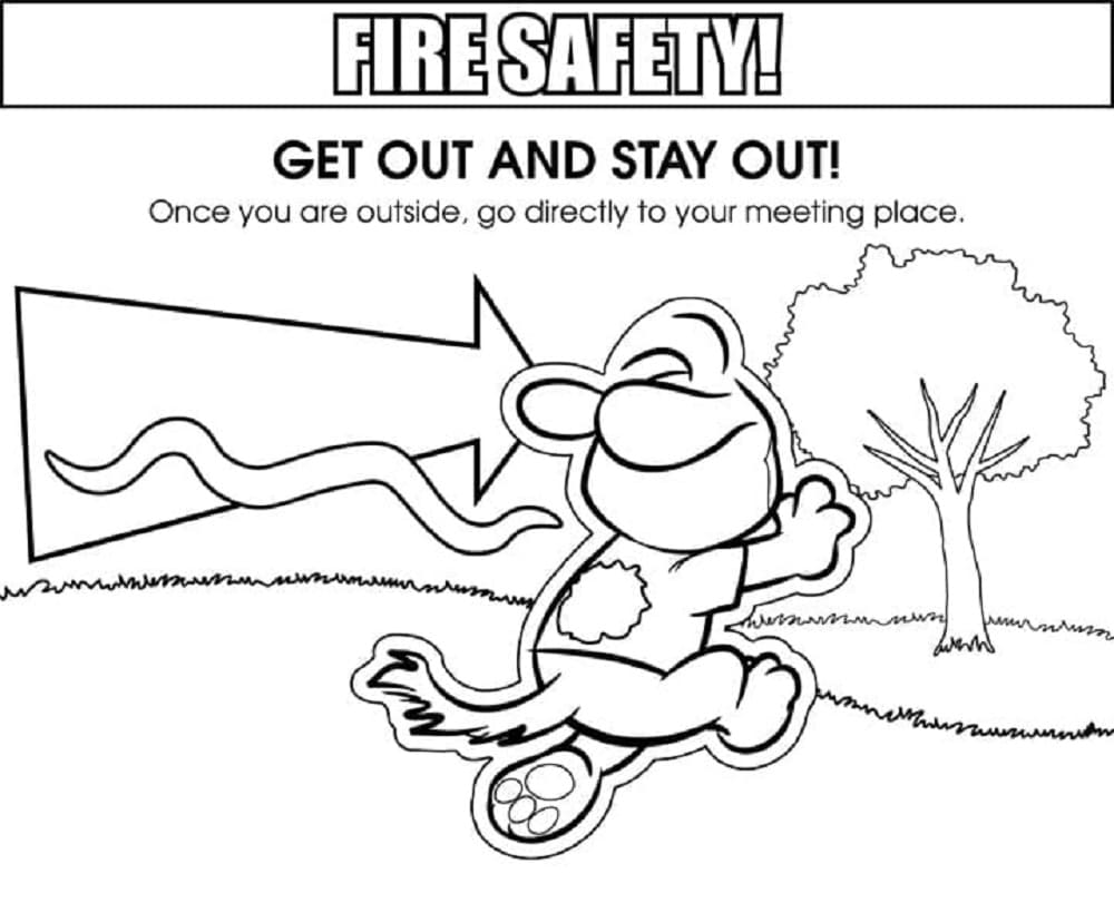 Printable Fire Safety Get Out And Stay Out For Free Coring Page