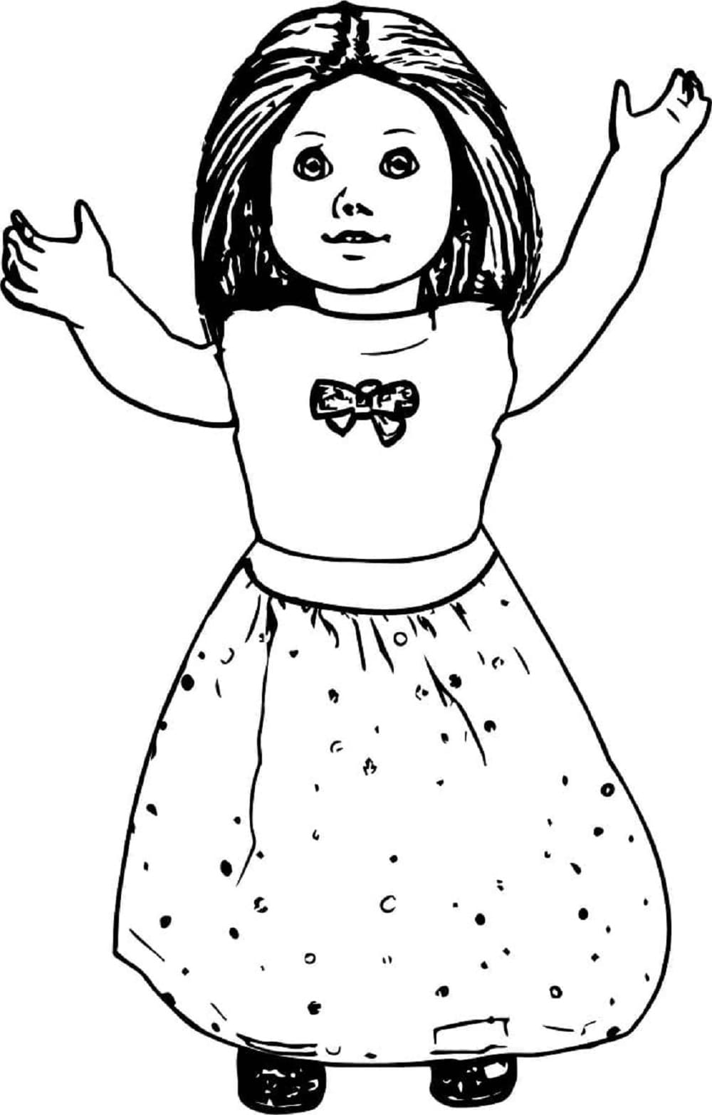 Printable Free American Girl Doll Coloring Page