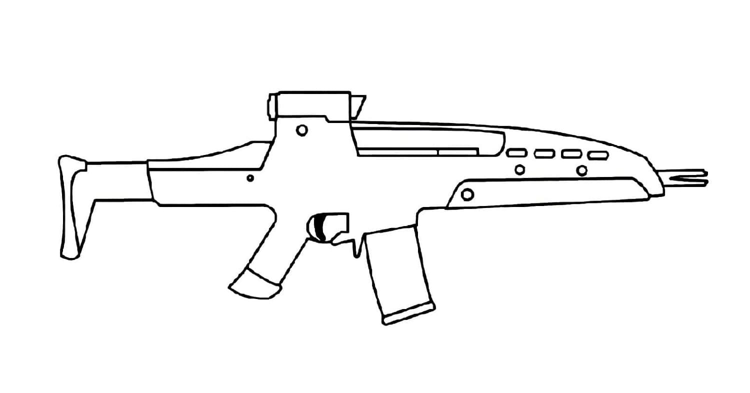 Printable Free Fire XM8 Coloring Page