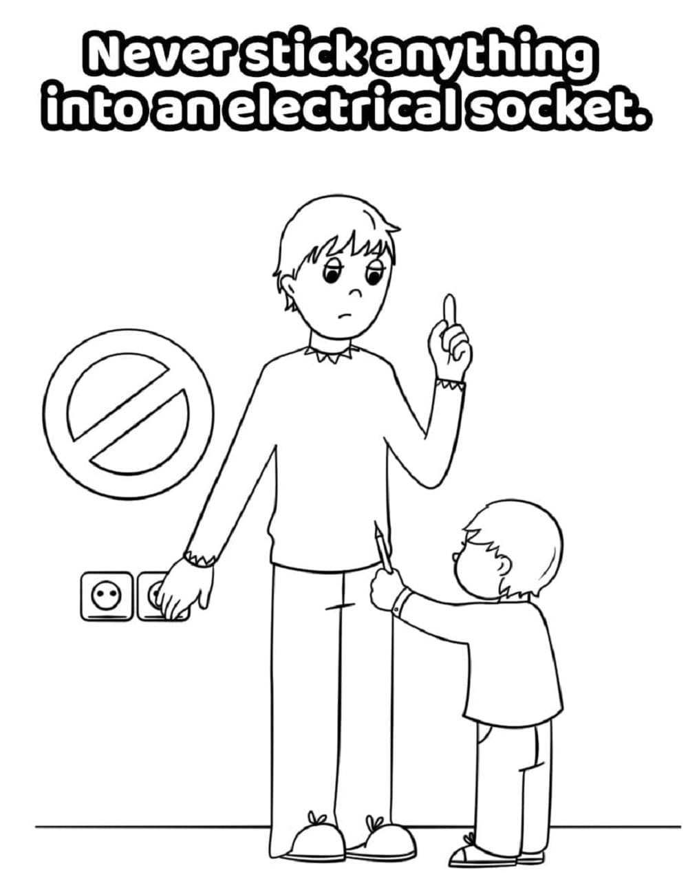 Printable Free Image Fire Safety Coloring Page