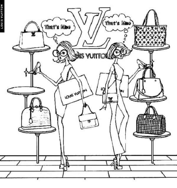 Printable Free Louis Vuitton Coloring Page