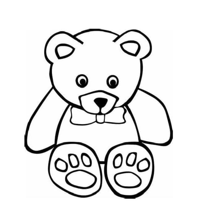 Printable Free Teddy Bear Coloring Page