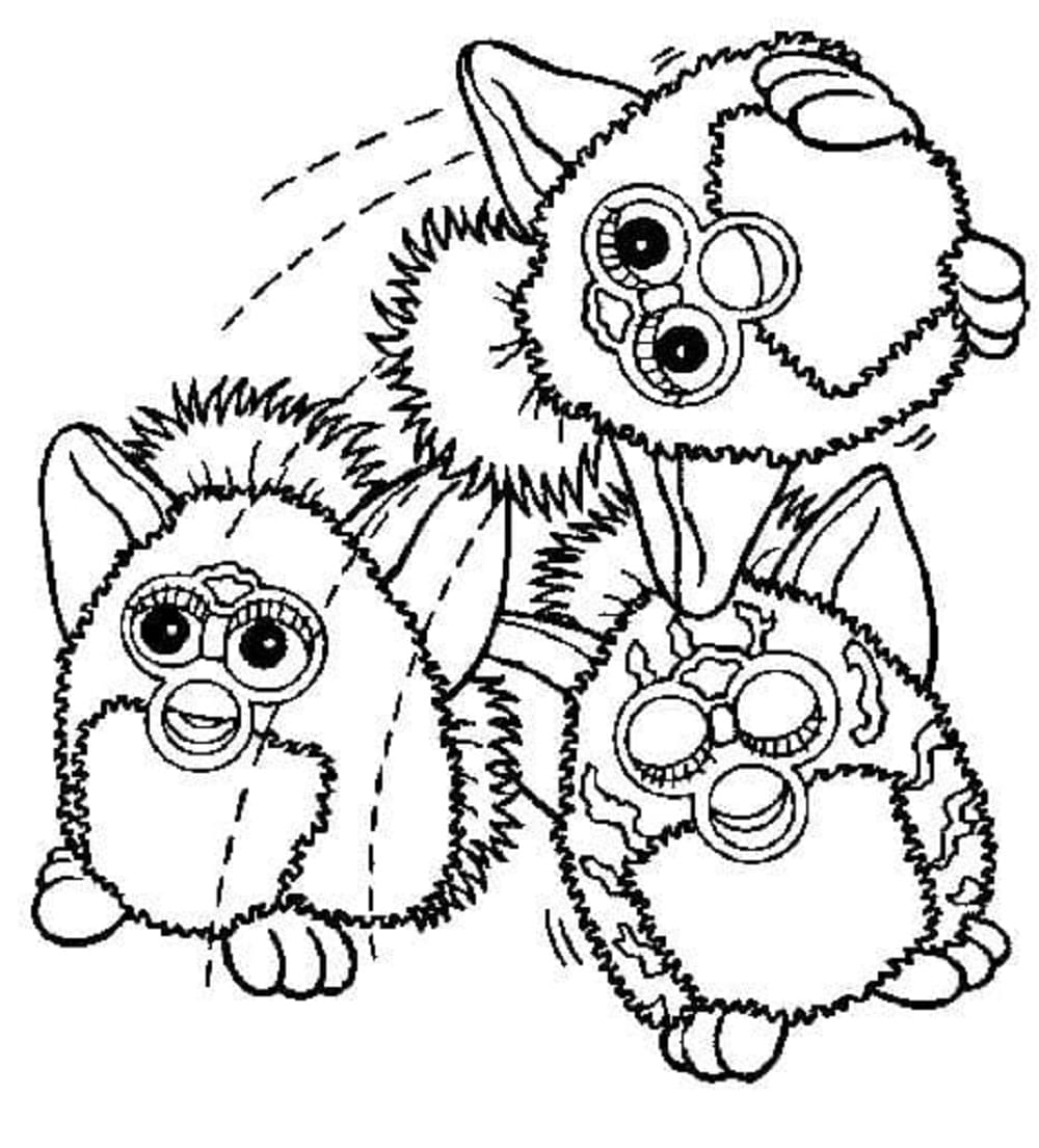 Printable Fun Furby Coloring Page