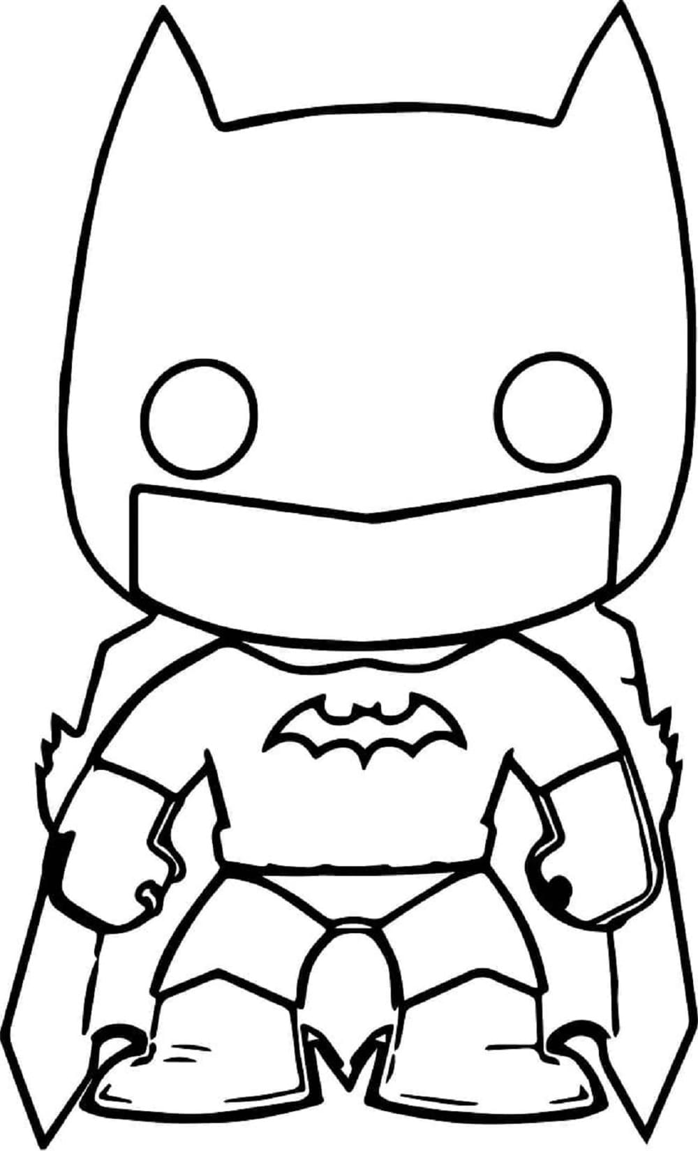 Printable Funko Pop Batman Coloring Page