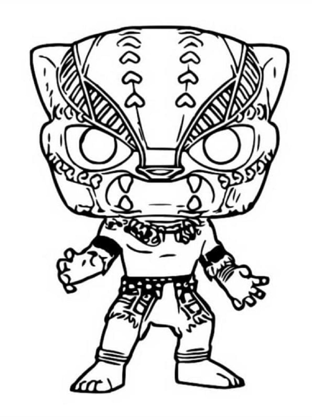 Printable Funko Pop Black Panther Coloring Page