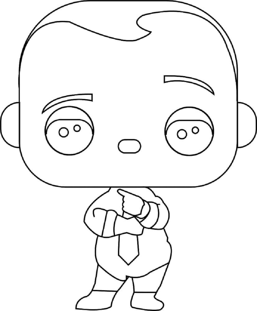 Printable Funko Pop Boss Baby Coloring Page