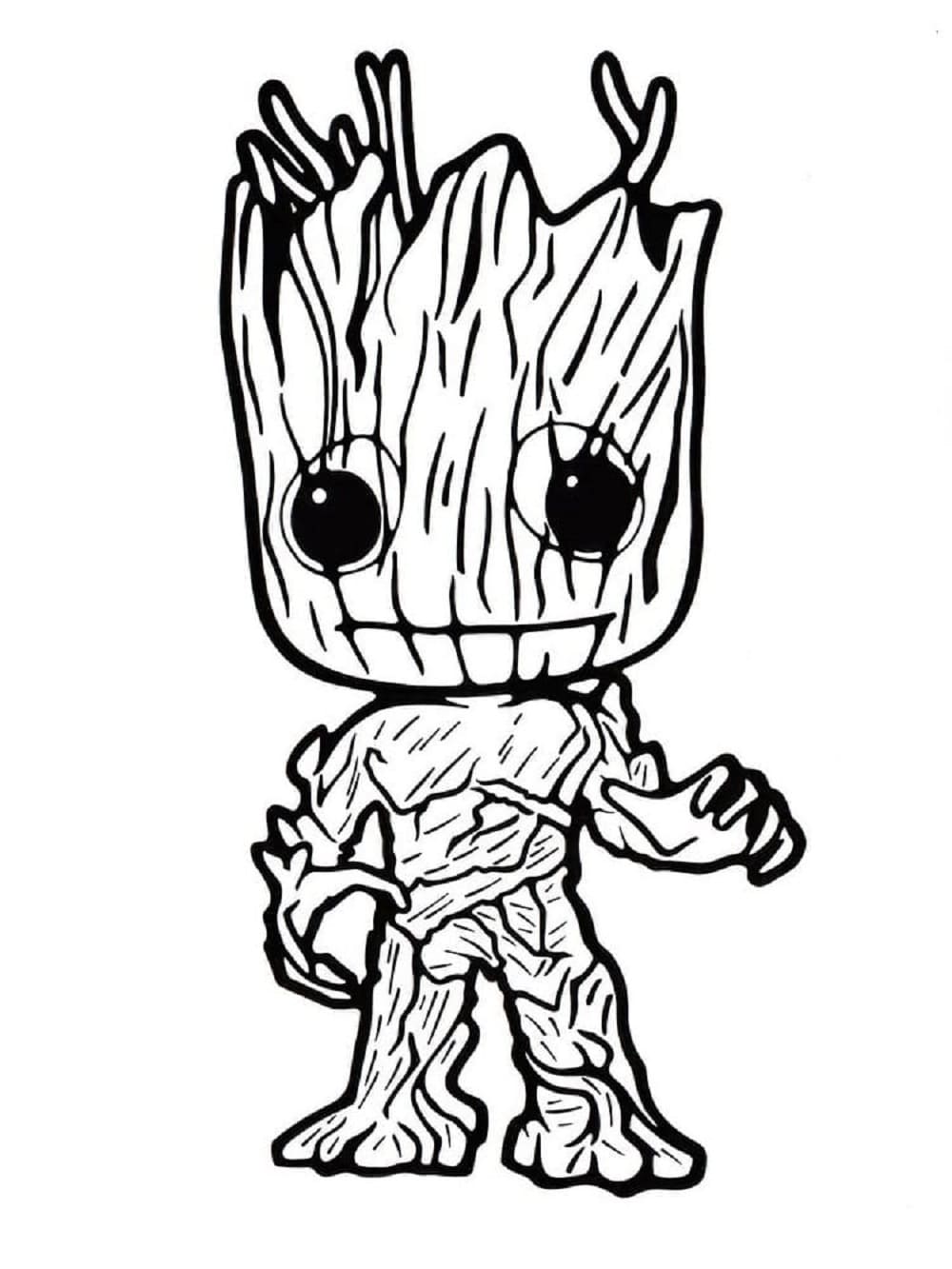 Printable Funko Pop Groot Coloring Page