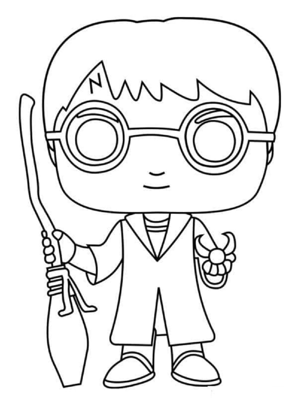 Printable Funko Pop Harry Potter Coloring Page