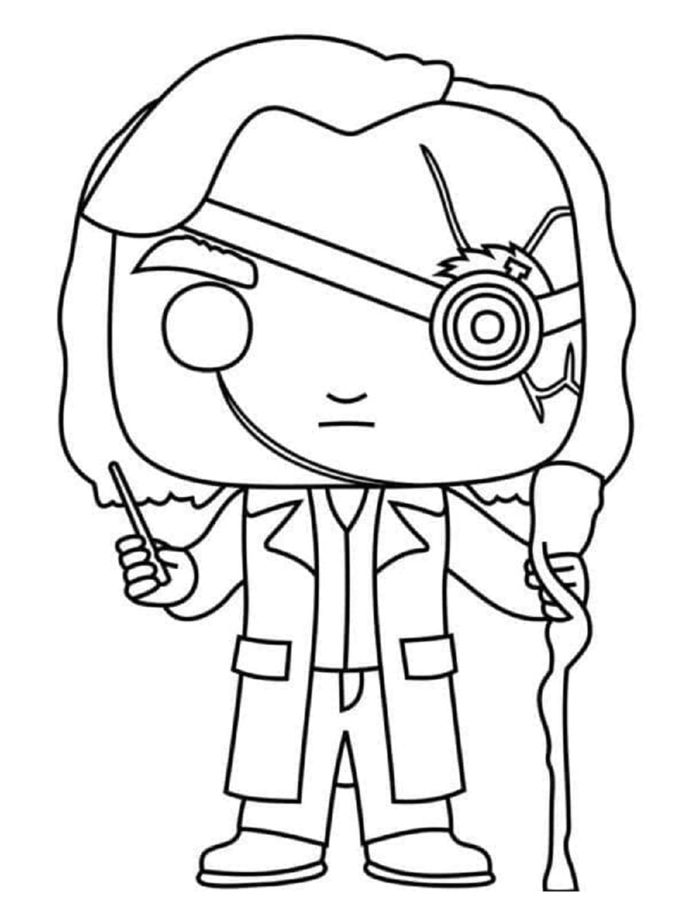 Printable Funko Pop Mad-Eye Moody Coloring Page