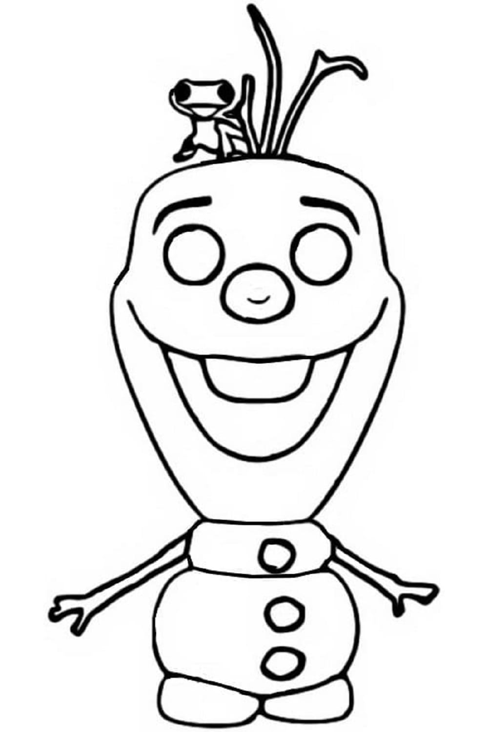 Printable Funko Pop Olaf Coloring Page