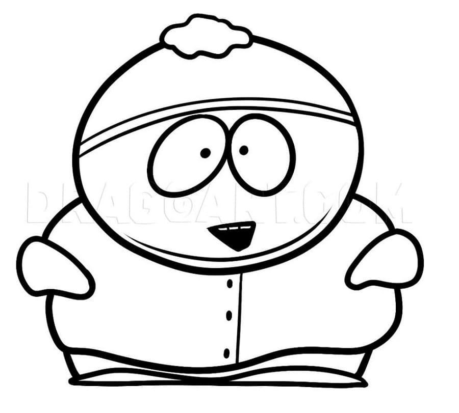 Printable Funny Eric Cartman Coloring Page