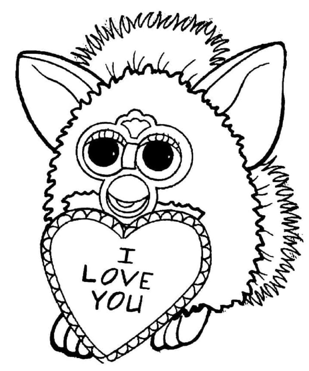 Printable Furby For Free Coloring Page