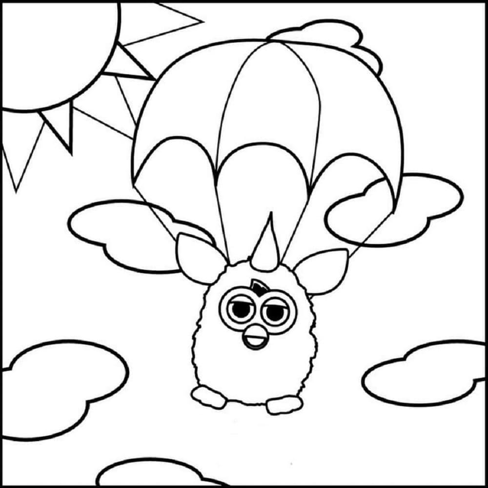 Printable Furby Free Coloring Page