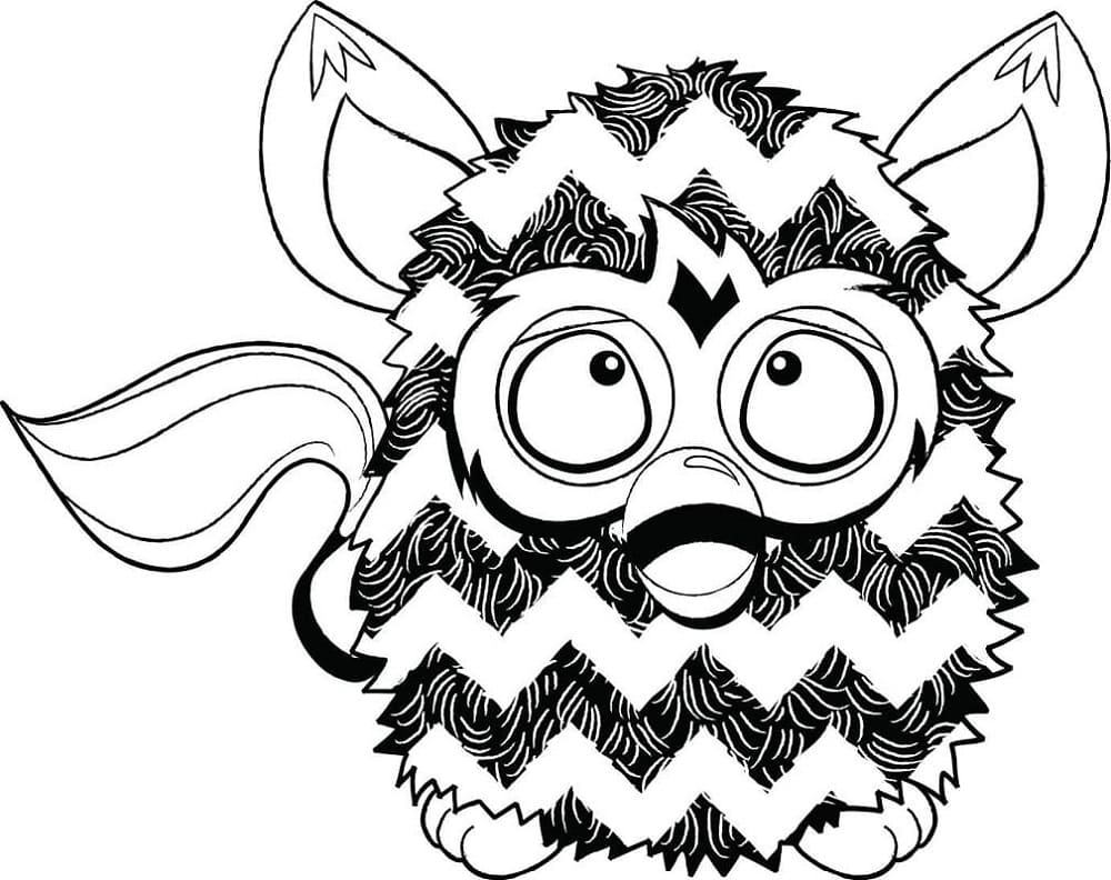 Printable Furby Image Coloring Page