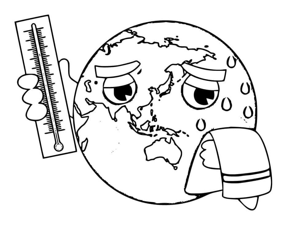 Global Warming Coloring Pages