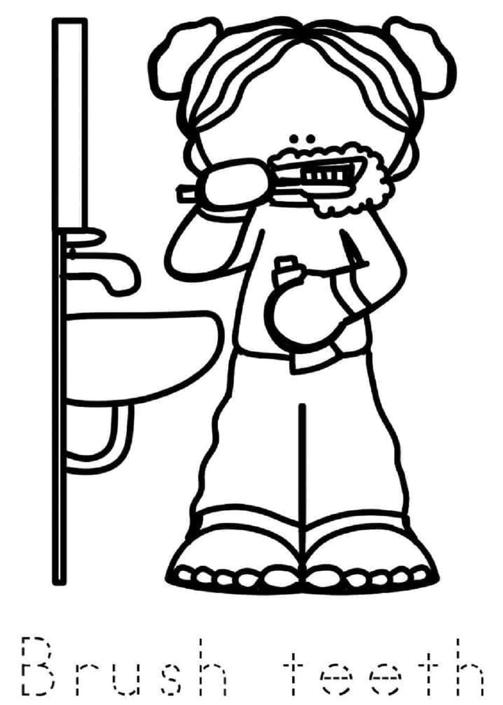 Printable Good Hygiene Wash Your Hands Coloring Pages
