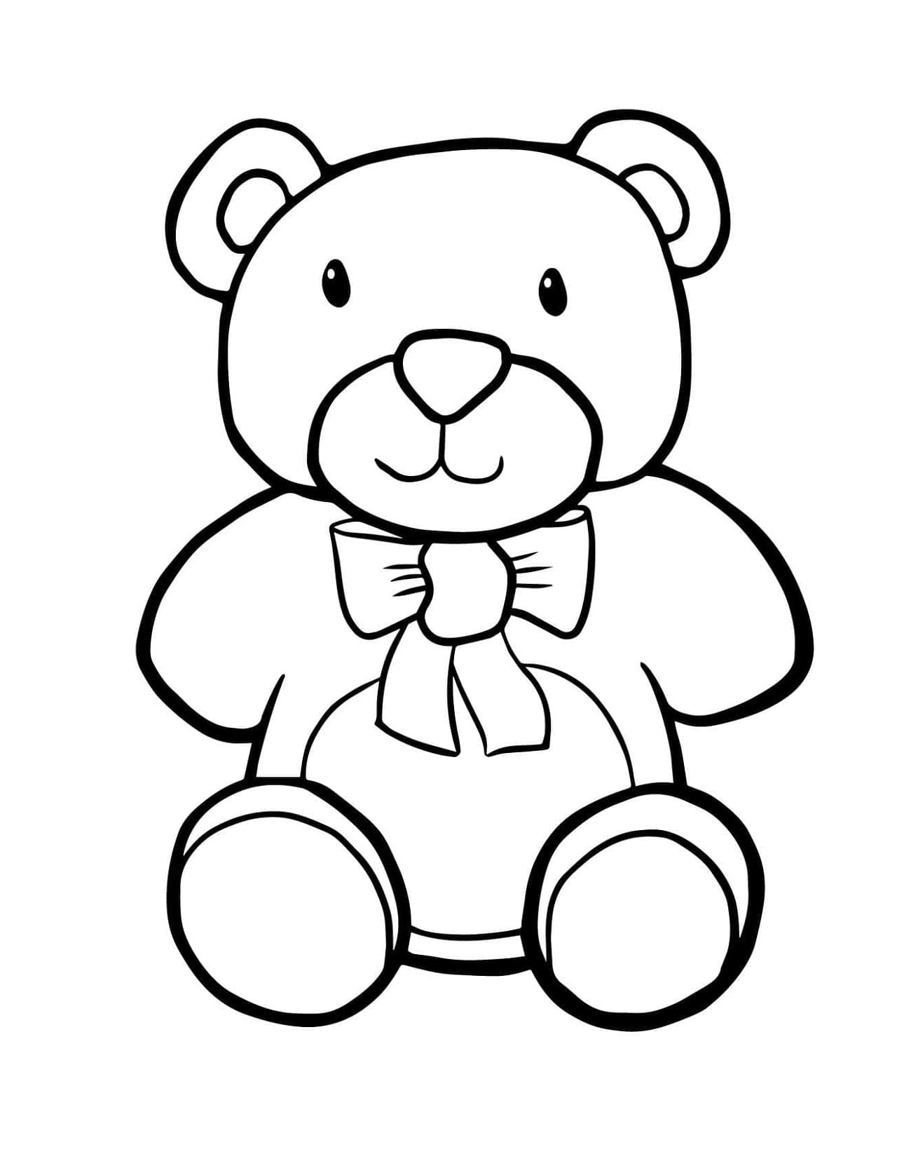 Printable Great Teddy Bear Coloring Page